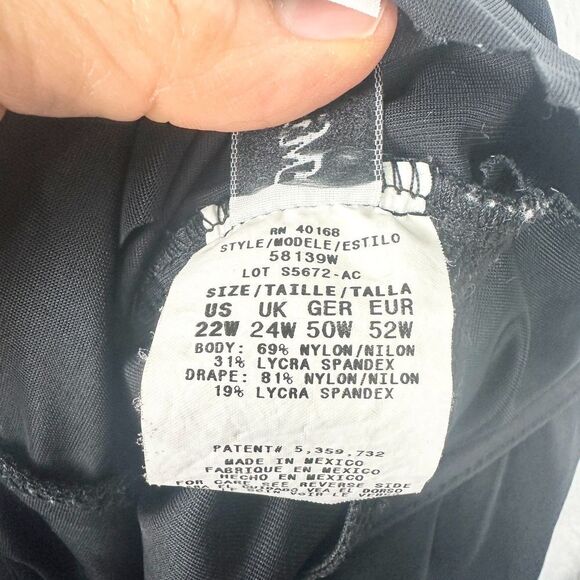 Miraclesuit One Piece Swimsuit Size 22W Ruched Drape Slimming Shaping Black - Picture 6 of 6